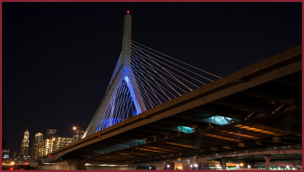 image of bridge at night