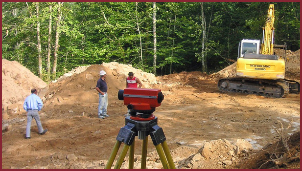 image of surveying at construction site